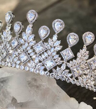 Bridal Princess Prom Silver Crystal Diamond Party Crown
