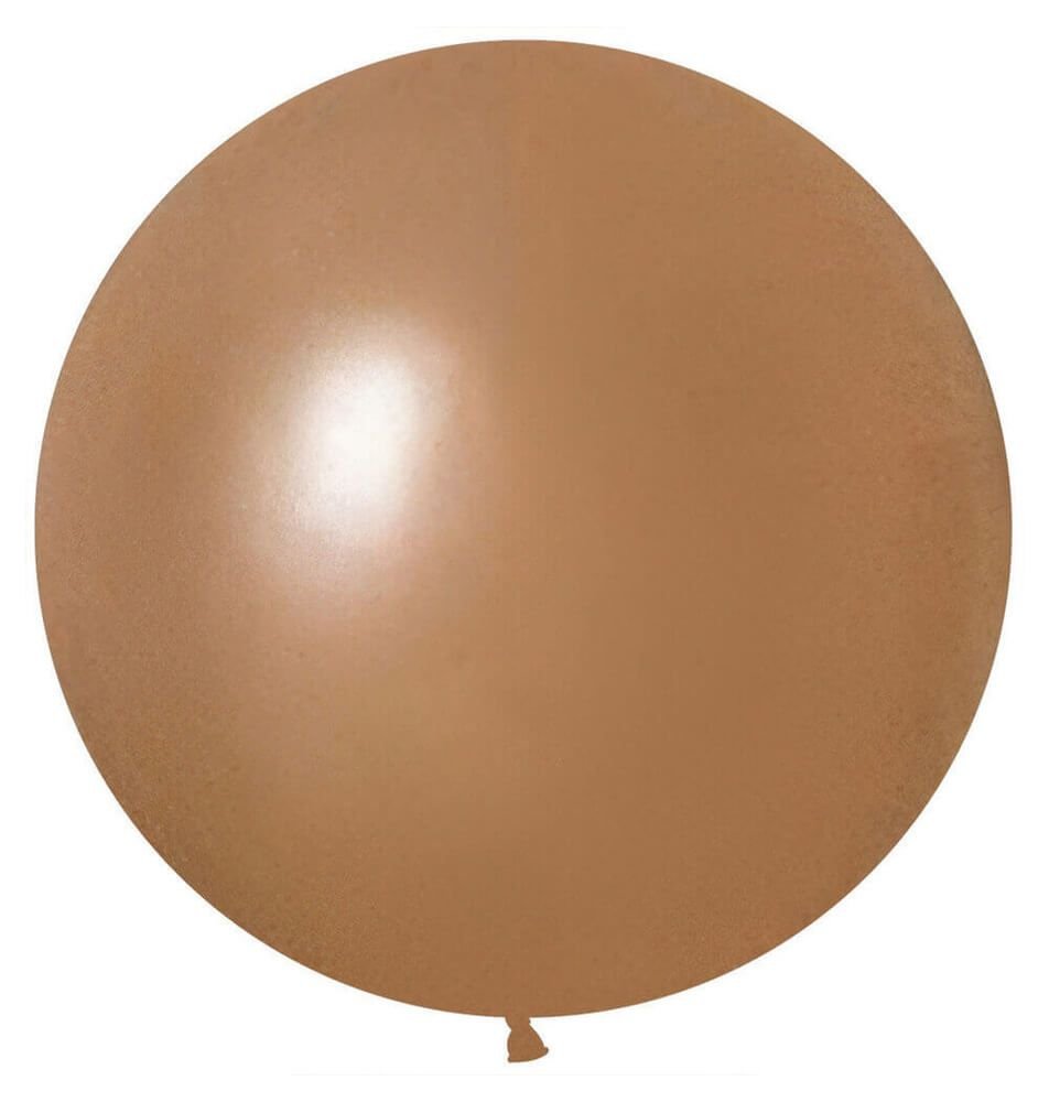 24" Standard Light Coffee (5pcs) latex Balloons - Image 2